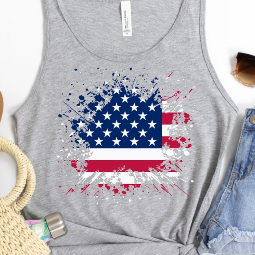 Flag Splash Graphic Tank